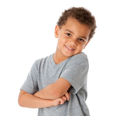 Smiling Mixed Race Little Boy Caucasian Black Head Shoulders